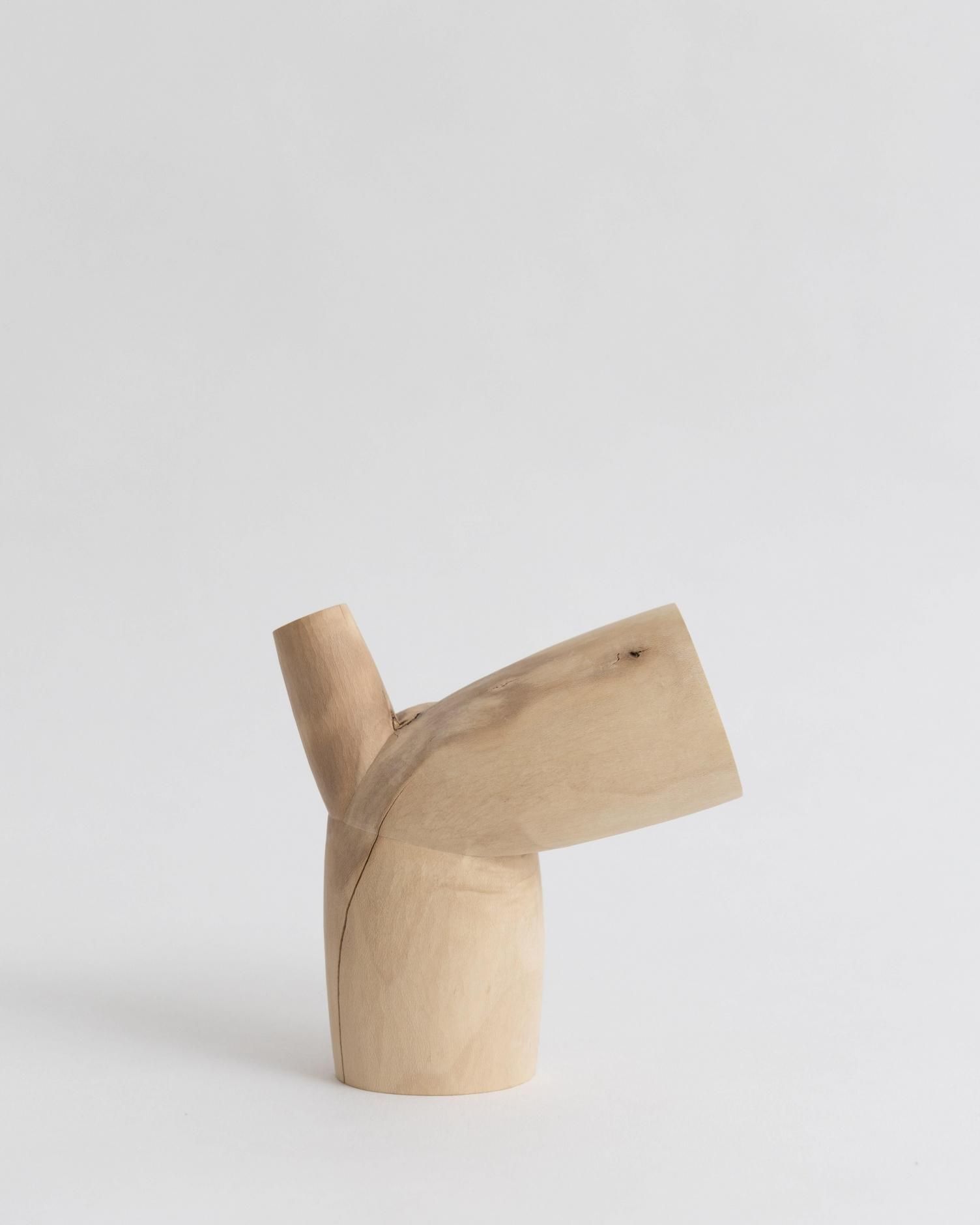 福井守 Mamoru Fukui　山林伐採後の山で拾い上げた木　[刃物仕上げ/オイル無塗装]